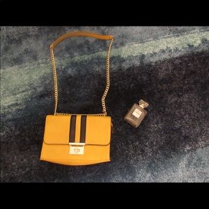 Black& yellow Satchel bag